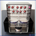 Black Rotating Customerized Acrylic Lipstick Holder with Logo